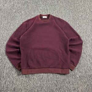 John Elliott FW18 Thermal Crewneck Vertical Rib Preppy Sweatshirt Burgundy Large